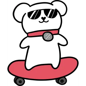 Dog on A Skateboard Sticker