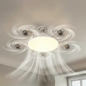 2026 Premium E26/E27 Socket 2-in-1 Ceiling Fan Light with Remote - Silent Sleep Motor, 3-Speed Gentle Breeze, 3-Color Dimmable LED, Smart Timer, Modern Home & Bedroom Appliance, Fan For Bedroom