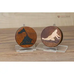 Threaded Wood Jars - Carbon Fiber and Wood Inlays