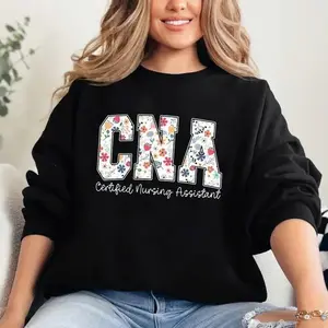 Floral CNA Sweatshirt, Certified Nursing Assistant Crewneck, Cute CNA Nurse Shirt, Nurse Appreciation Tee, Gift For Nurses