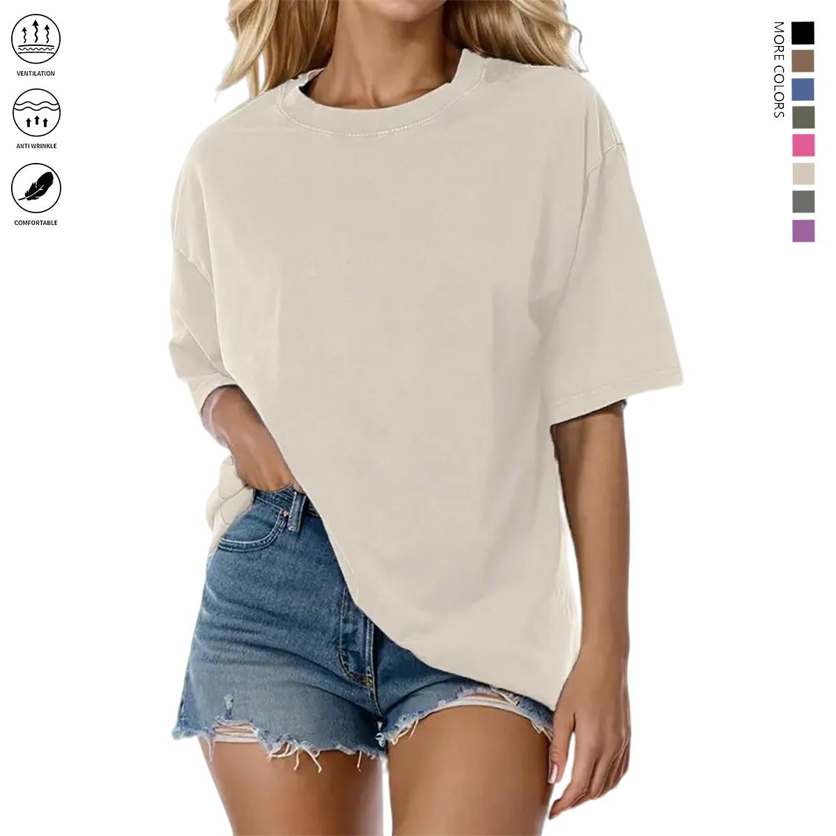 6PCS women’s vintage casual short-sleeve T-shirts, spring/summer casual wear, an ideal choice for holidays and outings, perfect for gifting family and friends for Easter, Mother’s Day, Independence Day, and other holidays. tshirt women