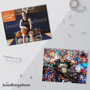 JesusRiveraStore Caitlin Clark 2026 Basketball Fan Lover Wall Calendar 11x8.5 & 14x11.5 Premium 270gsm Paper Eco-Friendly Design