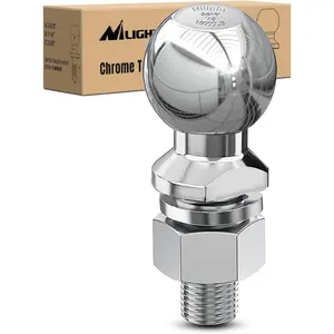Nilight Chrome Vehicle Trailer Hitch Ball, 2-5/16-Inch Diameter, 15,000 lbs Capacity, 1-1/4 x 2-5/8-Inch Shank, Universal Fit, Gray Truck Tires