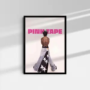 (No Frame) LZ Vert Pink Tape Poster, Rapper Album Cover Wall Art