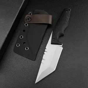 New High Hardness with Sheath Bushcraft Fixed Blade Knife 7Cr13Mov Blade G10 Handle EDC Camping Survival Knife  Carry Outdoor Knife Survival Tools Survival Gear
