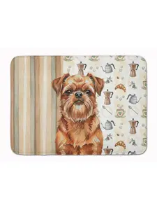 Carolines Treasures WDK7348RUG Cushioned Art Kitchen Rug, 19x27 in. Red Brussels Griffon Animal-Character Inspired Memory Foam Coffee Bar Mat, Art Kitchen Rugs, Animal-Inspired Kitchen Rugs