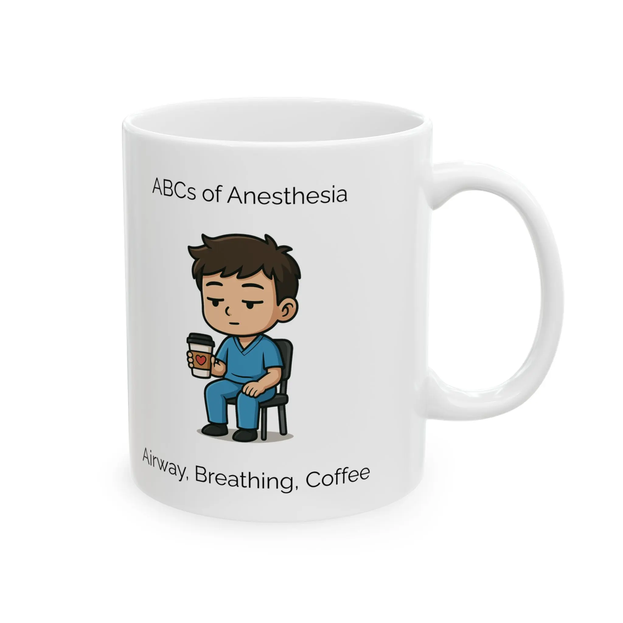 ABCs of Anesthesia - Funny Anesthesia Doctor CRNA AA Mug - Medical Humor Gift for Anesthesiologist crna aa and Med Students