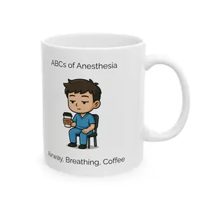 ABCs of Anesthesia - Funny Anesthesia Doctor CRNA AA Mug - Medical Humor Gift for Anesthesiologist crna aa and Med Students