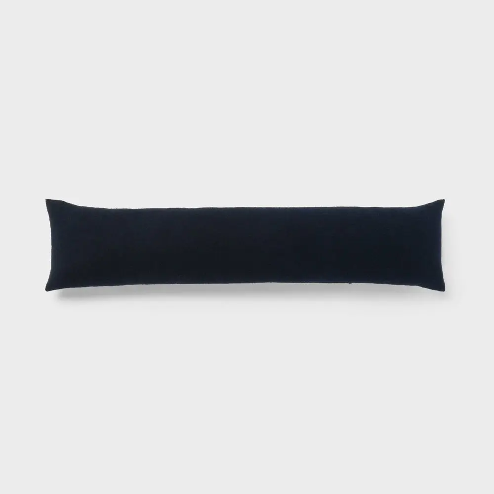 Lumbar Boucle Colorblock Decorative Throw Pillow Dark Navy Blue - Threshold: Indoor Cotton Rectangle with Hidden Zipper