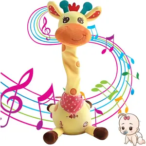 Talking Giraffe Toys - Electronic Rattle for Kids - Repeat Mimicking - Musical Sensory Plush Toy - Ideal Gift for Children's Day Birthday Christmas - TikTokShopBlackFriday