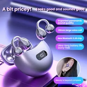 MZYJBL Open-ear Bluetooth Headphones IPX5 Sweat-proof Wireless Charging Sports Headphones with 35mm Voice Coil & Ultra-long Battery Life