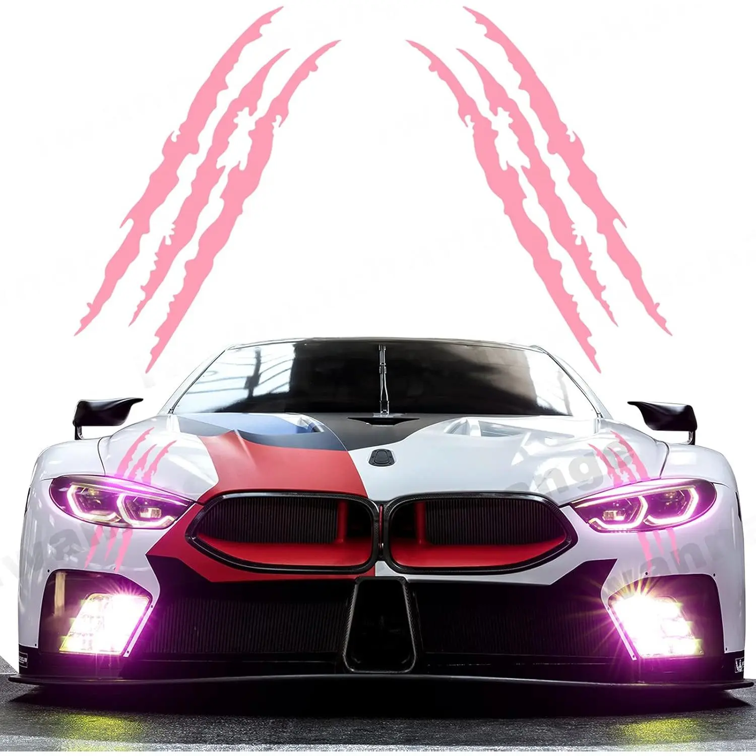 2 count Monster Claw Marks Headlight  Sticker Stripes Scratch Decal Vinyl for   SUV Pickup  Window  ect()
