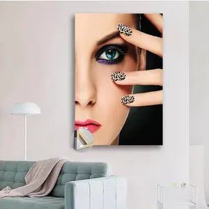 1pc Wooden Framed Nail Salon Eyelash Salon Decor Fashion Beauty Salon poster for Living Room, Bedroom, Kitchen, and Office Decor