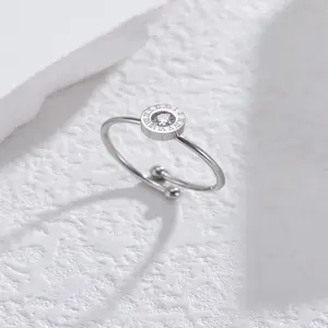 1pcs Fashionable With Perfect Roman graceful Daily Luxury band Rhinestones Wear metal Inlaid Numerals For Women's And steel Gift resizable