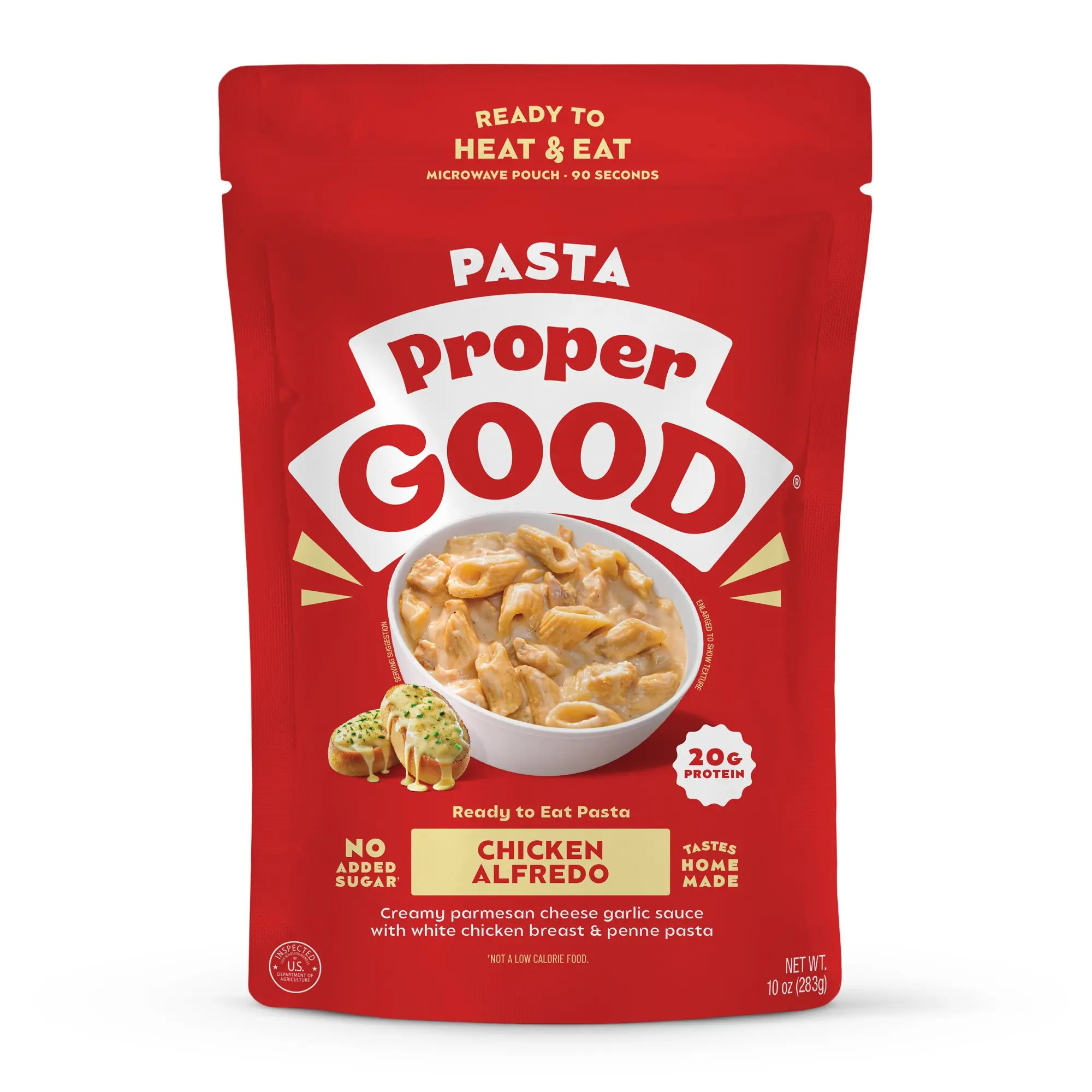 Proper Good Chicken Alfredo Pasta, 20g of Protein - Ready in 90 Seconds, Clean Ingredients Carb Cheese