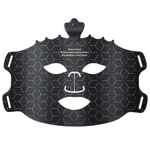 LED Light Facial Mask, 7 Colors Comfort Silicone Face Mask with Eye Pad, Professional Facial Skin Care Mask, Skin Care Tool for Home Use, Girl Stocking Stuffers, Skincare