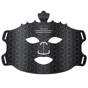 led light facial mask, 7 colors comfort silicone face mask with eye pad, professional facial skin care mask, skin care tool for home use, girl stocking stuffers, skincare