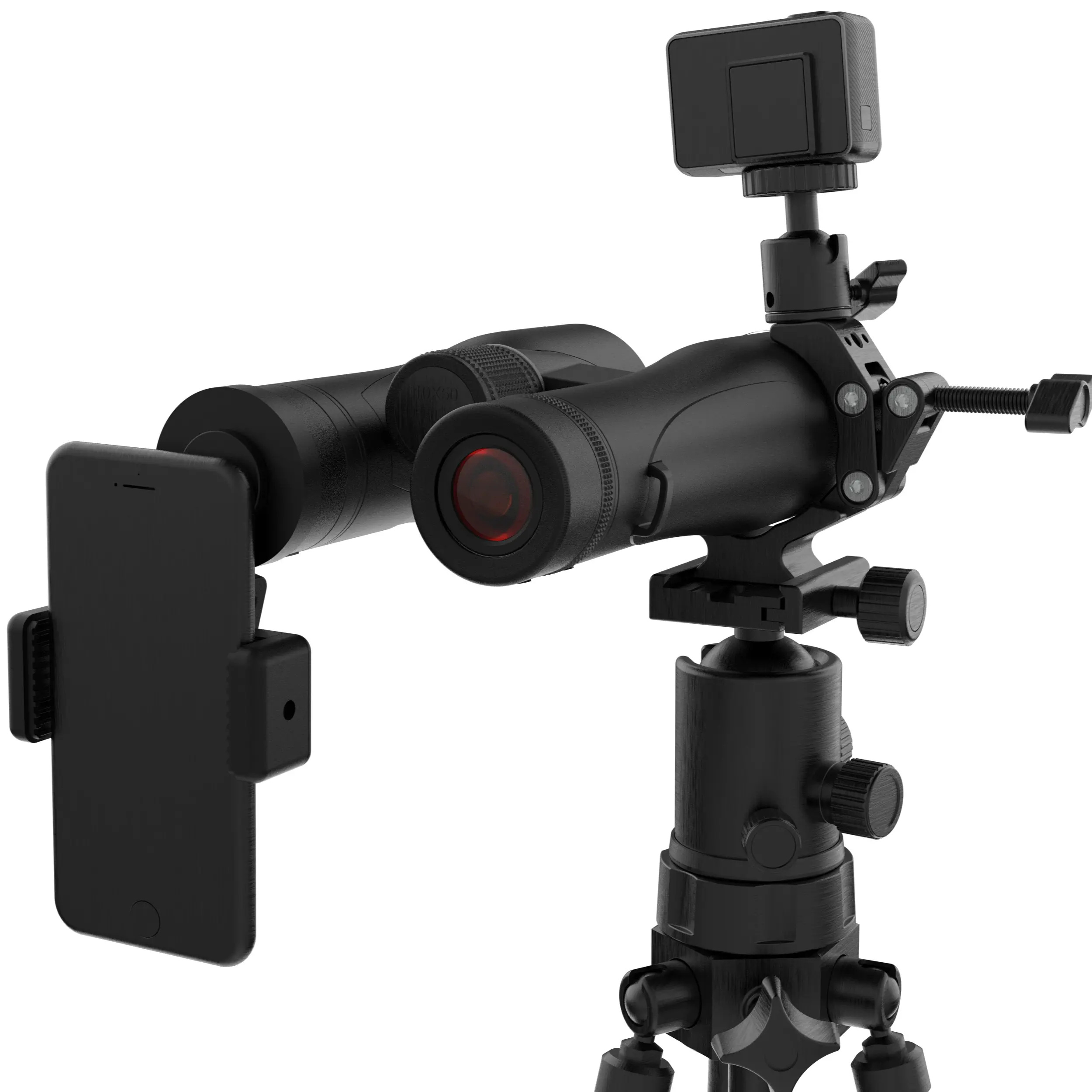 Binocular Tripod Mount Adapter, Aluminium ARCA Quick Release, Waterproof, Rust-Proof, Fits 26-64mm Binoculars for Vortex Zeiss Leupold, Sturdy Durable Telescopic
