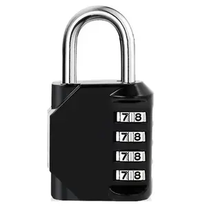 4-digit Coded Zinc Alloy Padlock, Weatherproof Padlock, Used for Lockers, Fences, Garages, Gates, Storage Boxes, Tool Boxes and Sheds