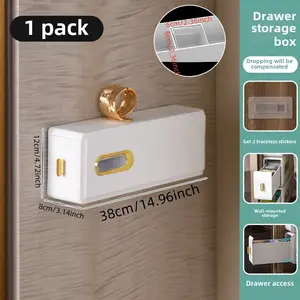 Wall Mounted Socks & Underwear Storage Organizer, Drawer Divider Box with Grid Compartments, Space-Saving Wardrobe Closet Solution for Tidy Socks, Underwear & Small Items