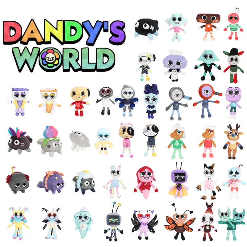 Dandy's World Plush Goob Pebble Dandys World Plushie Horror Game Soft Stuffed Cute Pillow Doll Toy For Children Birthday Gifts