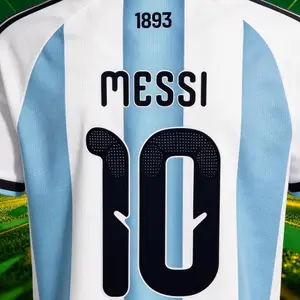 Messi 2026 10# Home Short Long Sleeve Soccer Jersey Fans Version Breathable