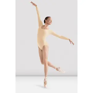 BLOCH - L5609 Ladies Long Sleeve Leotard  Sand