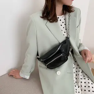 Chest Bag All-match High-grade Chain Messenger Bag Western Style Waist Bag Girl Fashion brown minimalist
