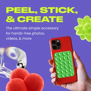 Octopad 3-Pack: Peel & Stick Phone Mounts for Selfies, Videos, Tutorials – Secure & Portable! Ultimate hands free tool. Stick, suction, and go!