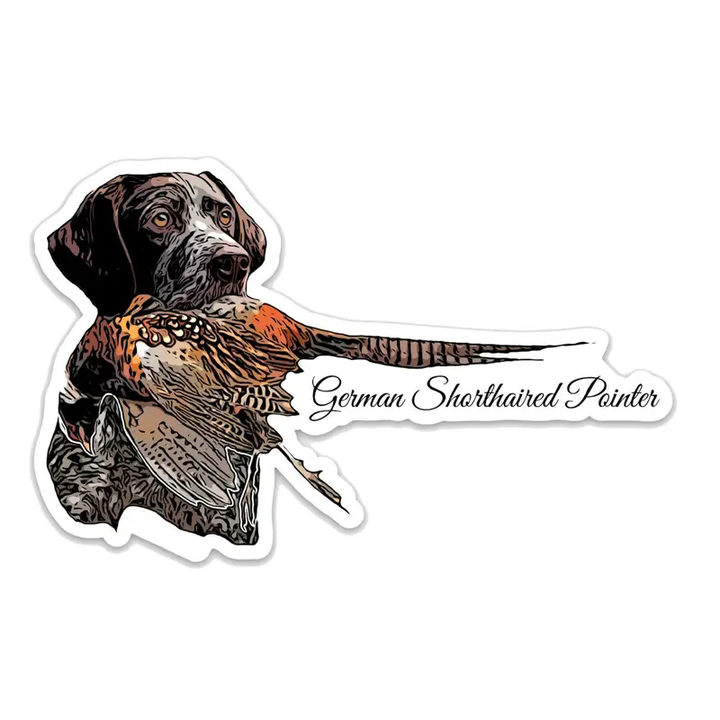 German Shorthair Pointer Upland Bird Dog Pheasent Hunting Sticker