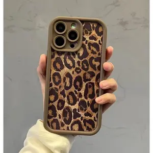 Trendy Leopard Pattern Phone Case, Precise Camera Lens, Shockproof Phone Casing,Soft Anti-Scratch Protective Cover for iPhone 12 13 14 15 16 Series