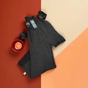 HUERES Men’s Polo shirt TEARAWAY Zip-Neck