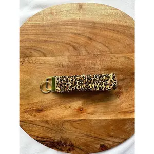 Custom Wristlet Fabric Key Fob Key Chain-Animal Print