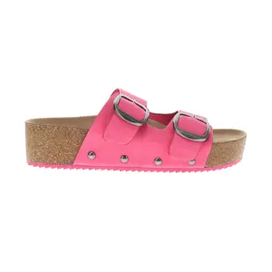 MIA Womens Qianna Platform Slide Casual Sandals Casual Low Heel 1-2" - Pink