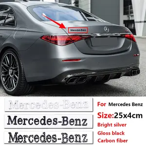 Mercedes-Benz rear door letter decorative sticker, Car Decal, back box logo letter sticker modified parts, suitable for Mercedes-Benz A-Class/B-Class/C-Class/E-Class/S-Class, EQ and other models sold on the market