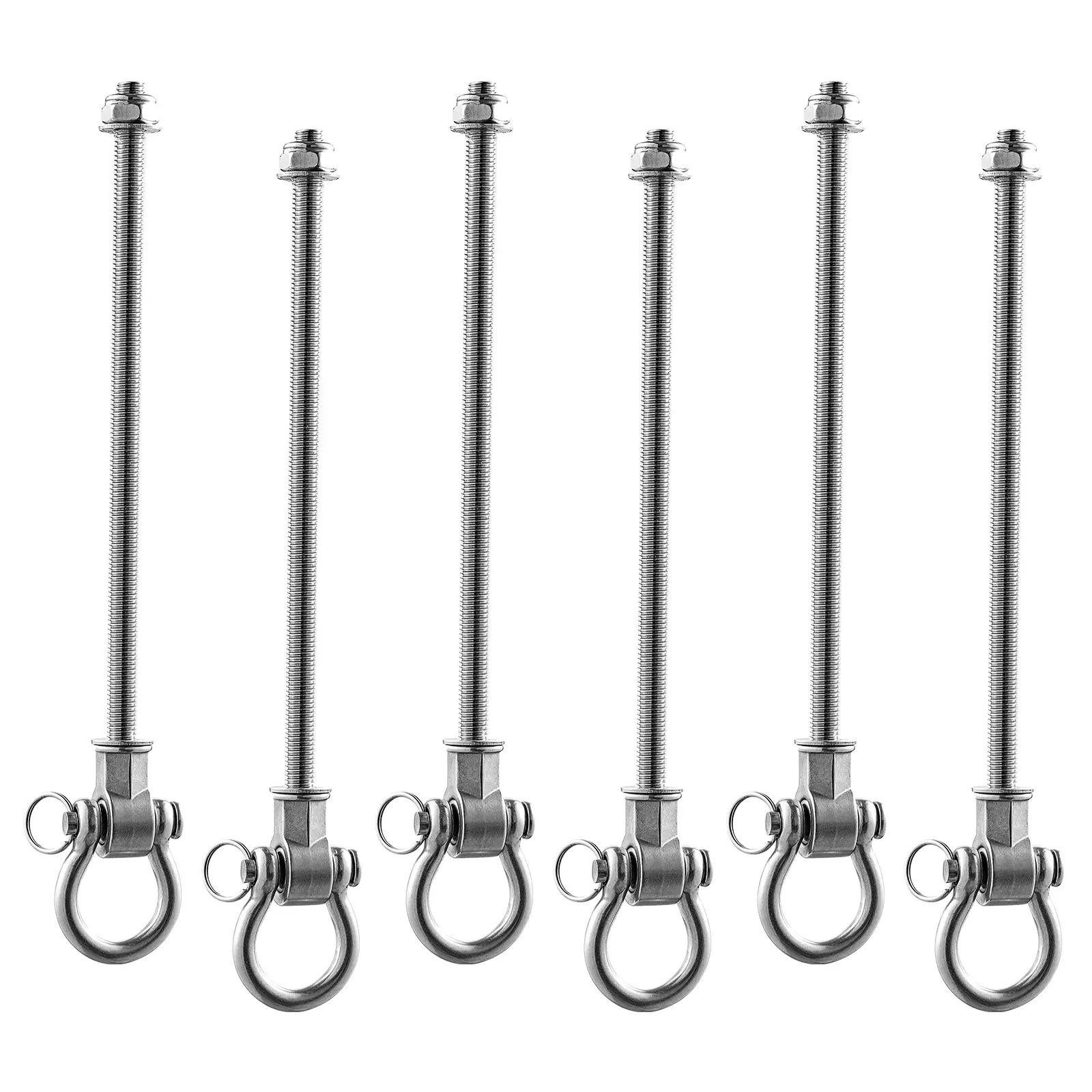 【SummerFinds】VEVOR Heavy-Duty Swing Hangers, 6-Pack Stainless Steel Brackets with Smooth Bearings, 850 lbs Each Load Capacity, Silver Hanging Hammock Hardware for Porch Indoor Outdoor Use, Hanging Hammock Hammocks
