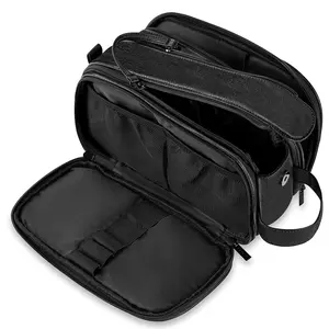 Men's Hanging Multi-Function Toiletry Bag - Large Capacity PU Leather, Water-Resistant, Durable Shaving Dopp Kit, Travel Grooming Organizer, Men's Accessories, Unique Valentine's Day Gifts for Boyfriend