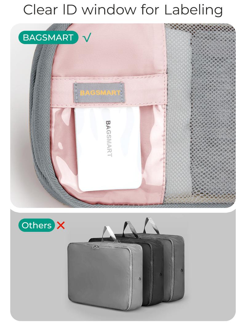 BAGSMART Compression Packing Cubes for Suitcases - 6 Set Travel Organizer Polyester Cubes for Luggage Organization TikTokShopHolidayHaul