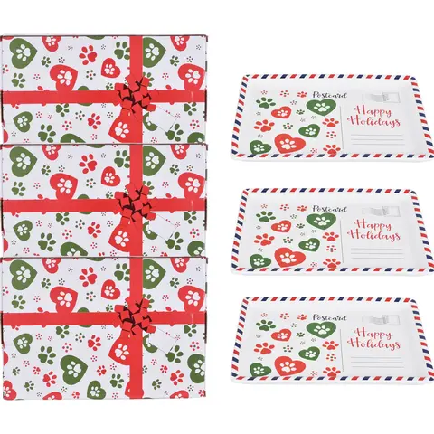 Temp-tations Set of 3 10x6 Rectangular Postcard Platters