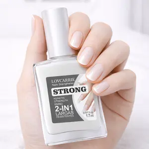 LOVCARRIE 2-in-1 Keratin Strengthening  Nail Strengthener — Rescues Brittle Nails — Ideal for Nail Art Enthusiasts — 17ml / 0.57 fl.oz