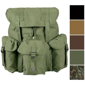 ROTHCO G.I. Type Heavyweight Mini Alice Pack 18 OZ Cotton Canvas Reinforced Stitching Spacious Main Compartment Adjustable Front Flap Closure 3 Exterior Utility Pockets