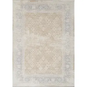 Eterna Design Beige/Light Blue Area Rug