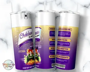 Children Be Gone Hocus Pocus Halloween Design - 20oz Custom Tumbler Bottle Drinkware Handmade Water Bottles