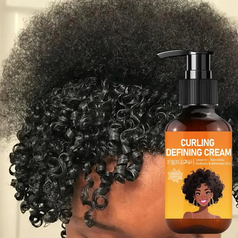 Buy Three, Get One Free, Curl Care Balm, Anti-Frizz Elastic Volume, Deep Conditioning, Moisturizing Styling, Hydrating, Frizz Control, Suitable for Wavy Curly Hair, Unisex, Curly Hair Products, Haircare