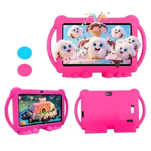 7-inch Android tablet with shockproof protective case, 1GB + 16GB, Wi-Fi, parental controls, dual cameras, Bluetooth tablet, educational, blue/pink, eye protection mode