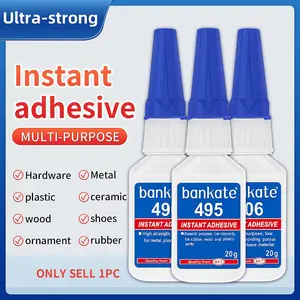 406 Penetrating & 495 Low Bloom & 496 High Strength Instant Glue, Household Super Glue for Home DIY & Daily Repair