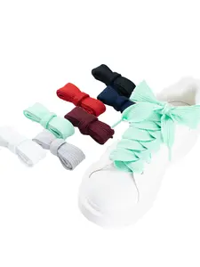Pure Color Wide Single Layer Fat Shoelaces 2.5cm, Casual Plain Pattern, All Seasons Fashion Accessories, Clothing Rope