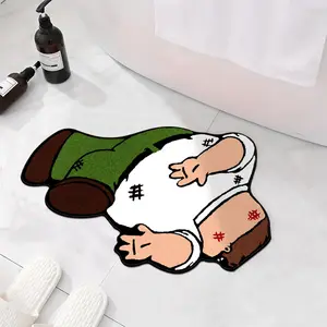 Soft Absorbent Bathroom Mat, Cartoon Character Design, Fashionable Home Decor Rug, Valentine's Day Gift, Suitable for Living Room Bedroom