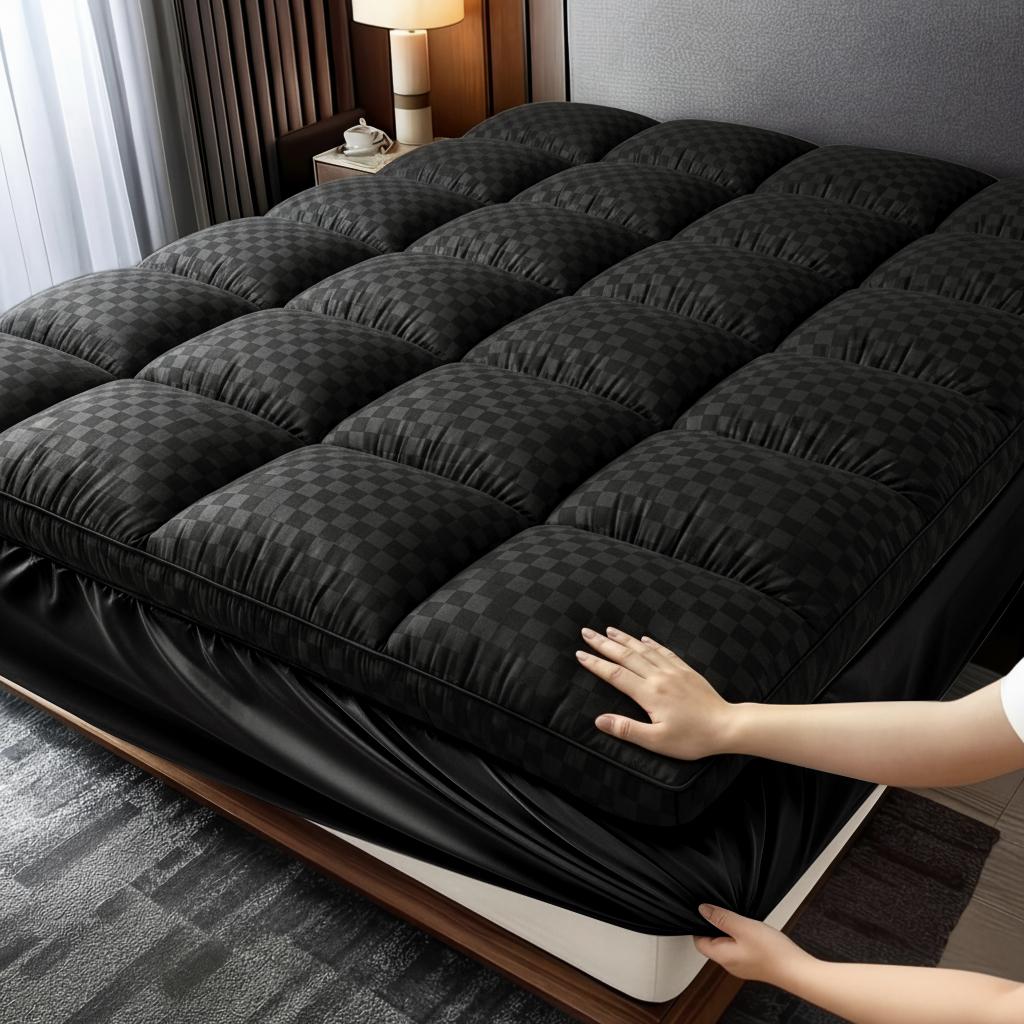 [Weekly Deals]Extra Thick Mattress Topper,Soft & Supportive Bed Pad with 8-21'' Deep Pocket,Breathable Plush Cover,Machine Washable Cooling Organic Cotton Grounding Sheets cool  bed  accessories Ships compressed, fluff before