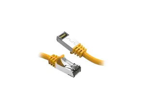 Nippon Labs Cat8 RJ45 2ft Ethernet Patch Internet Network LAN Cable, In/Outdoor, 26AWG, Shielded Latest 40Gbps 2000MHz, Weatherproof S/ftP -in Wall, Outdoor for Gaming/Router/Modem/PC/Switch (Yellow)